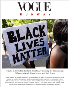 Black Lives Matter Vogue Runaway
